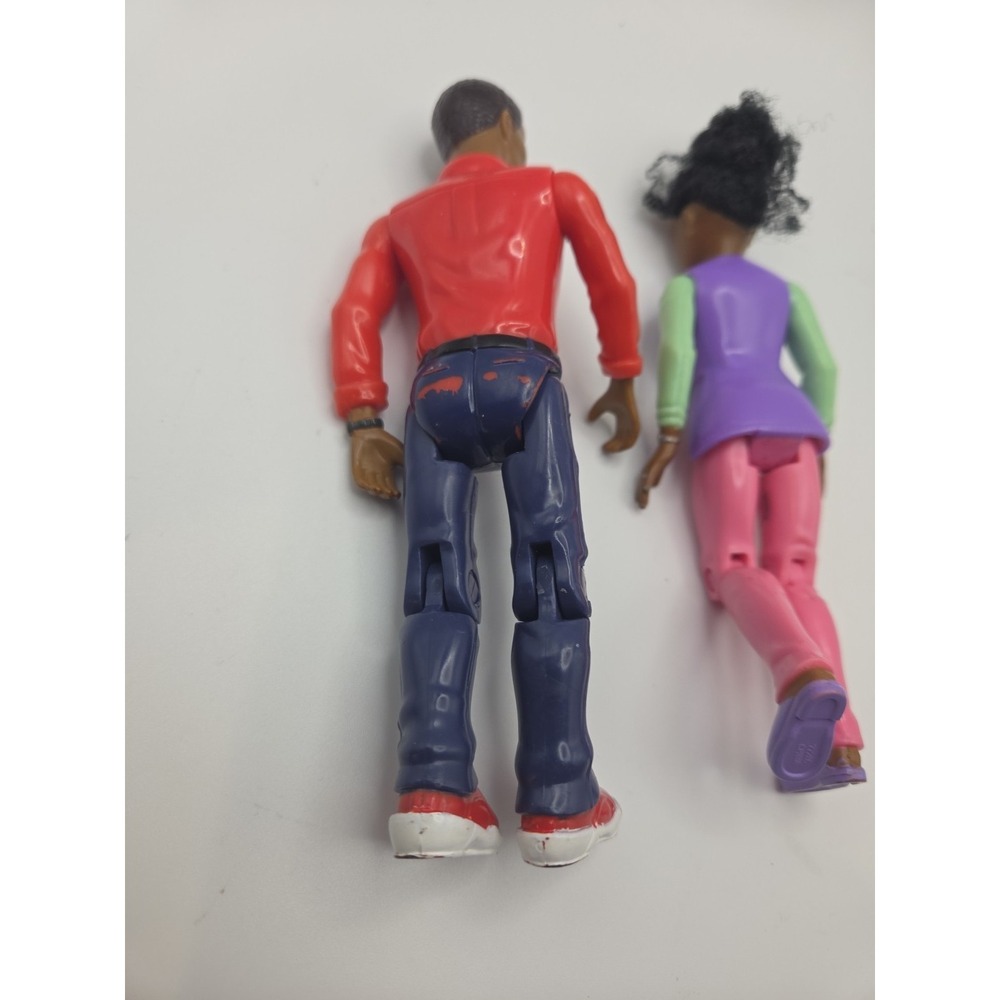 Loving Family Dollhouse Replacement Figures Mom Dad  AA African American - Picture 5 of 7
